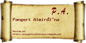 Pangert Almiréna névjegykártya